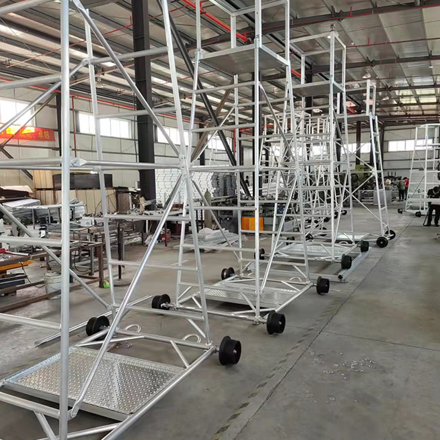 Mobile Aluminum Ladder Tower Wagon