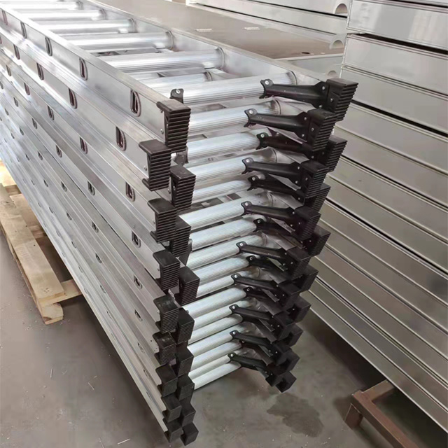 D Type Aluminium Straight Ladder