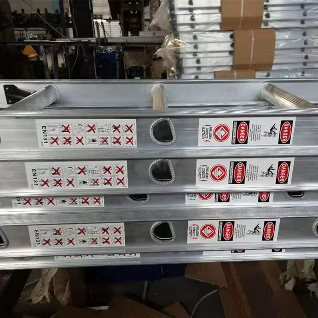 D Type Aluminium Straight Ladder