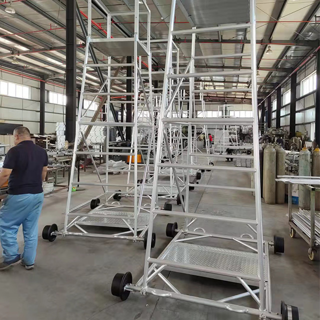 Mobile Aluminum Ladder Tower Wagon